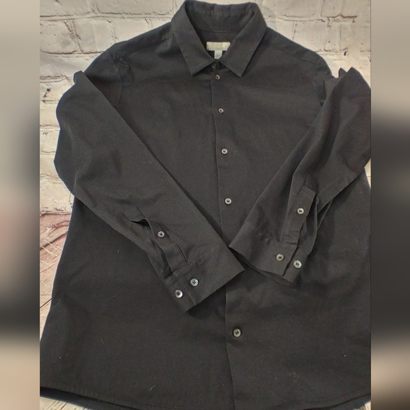 Cos Button Down Mens Black Shirt S - Picture 11 of 16